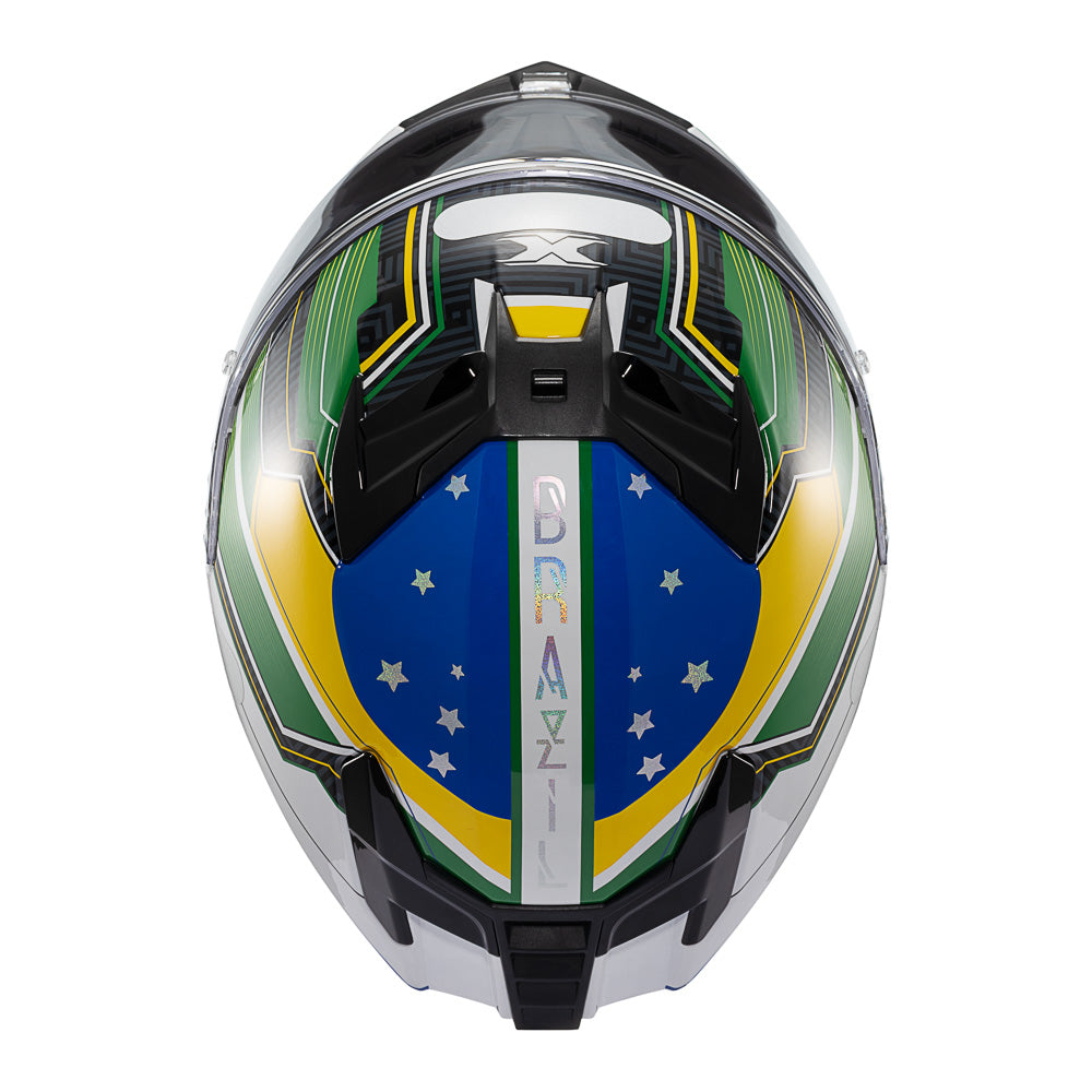 Capacete Texx Fechado Kaiman Flag Brasil Brilho – foto 7