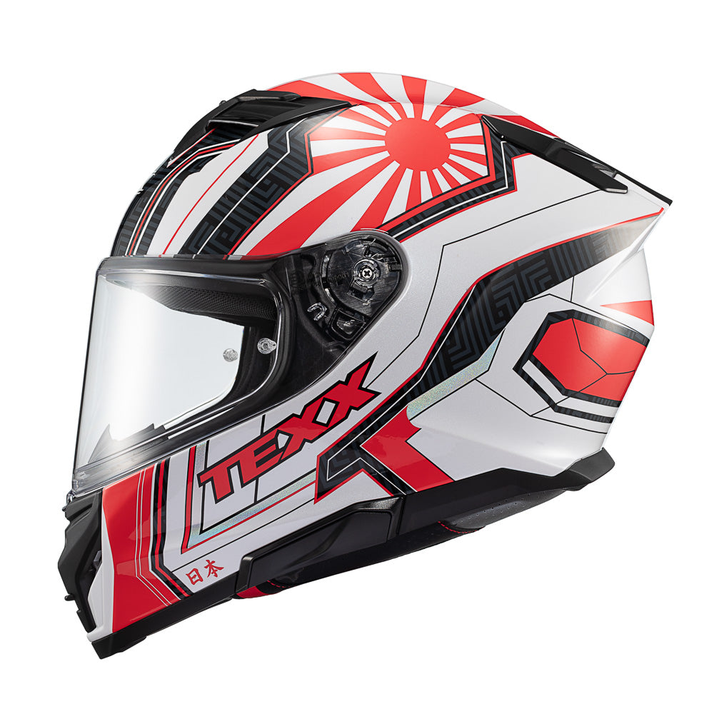 Capacete Texx Fechado Kaiman Flag Japao Brilho – foto 1
