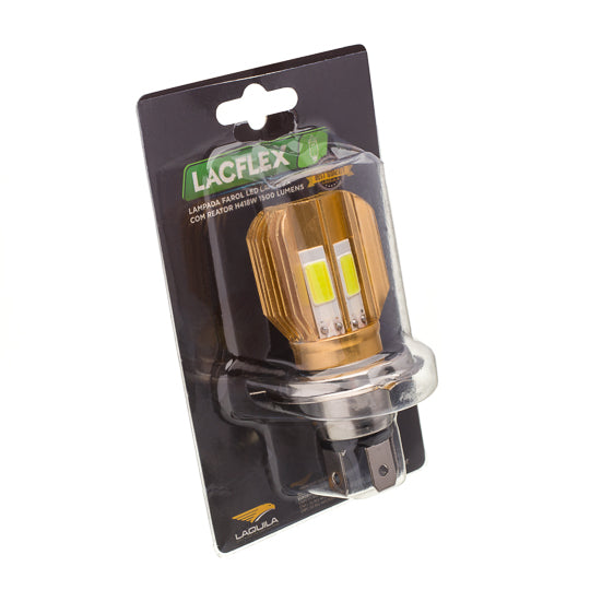 Lâmpada Farol Lacflex LED com Dissipador de Calor H4 1500 Lumens 2500 Kelvins – foto 2