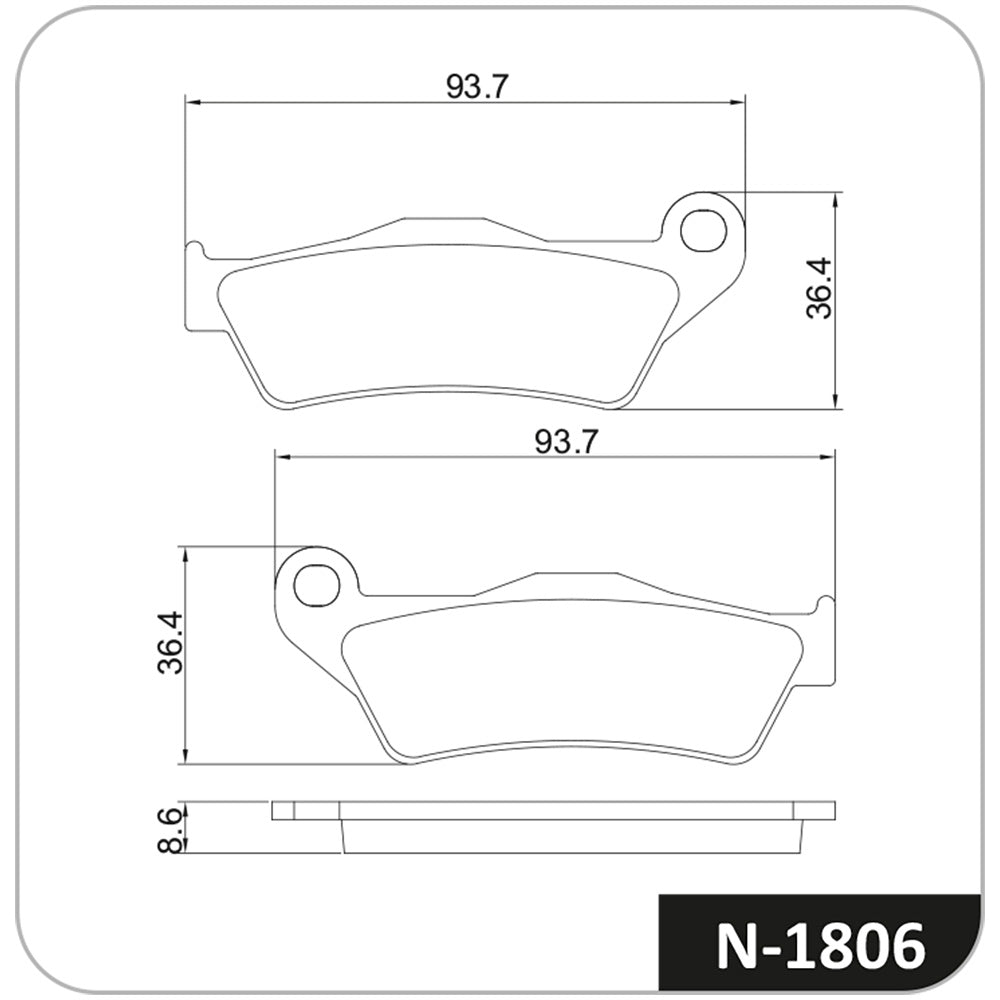 Pastilha Linha Racing Cobreq N-1806 Bmw R 1150/R 1100/K 1200/K 1300/R 1200