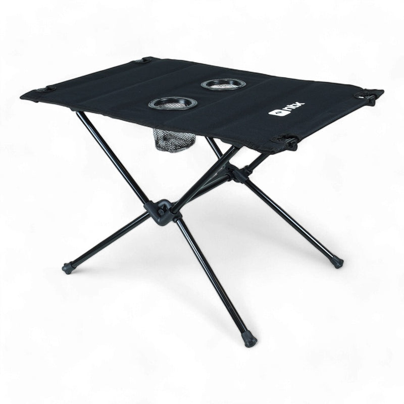 Mesa Para Camping Robusta Com Suporte Para Copos Mobi Preto