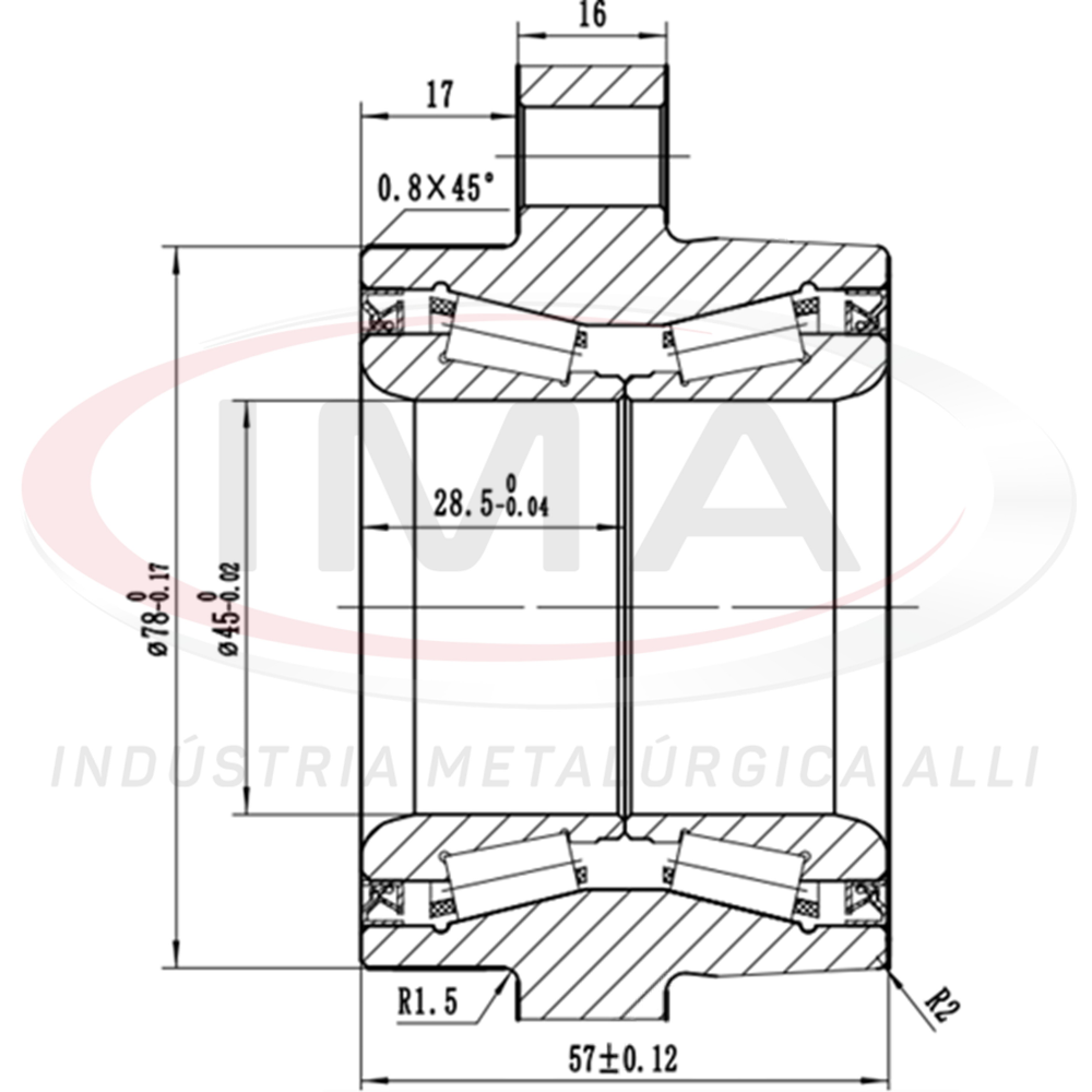Mancal com Rolamento Ima AL-61 Ford Transit/Transit Chassi