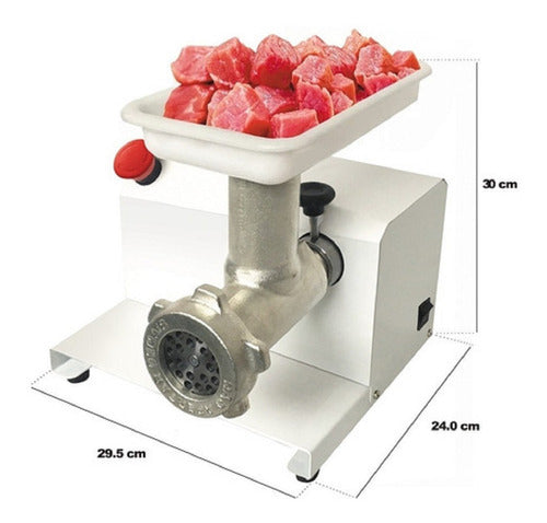 Moedor De Carne Industrial Beccaro Motor 1/3cv 70 Kg/h 220v