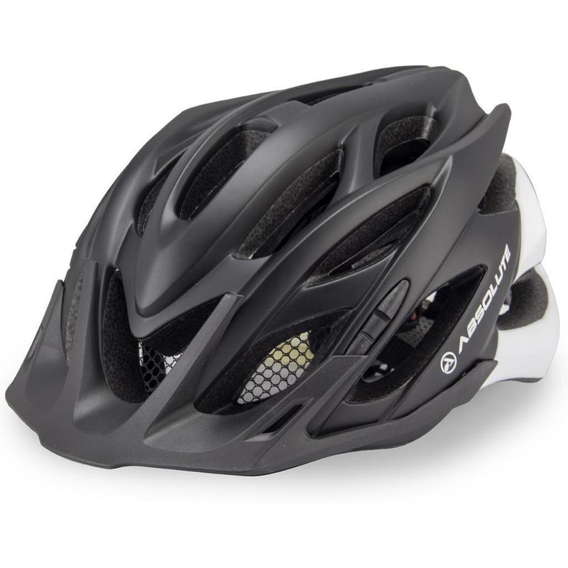 Capacete Ciclismo Absolute Wild Com Sinalizador Pto/Bco M/G