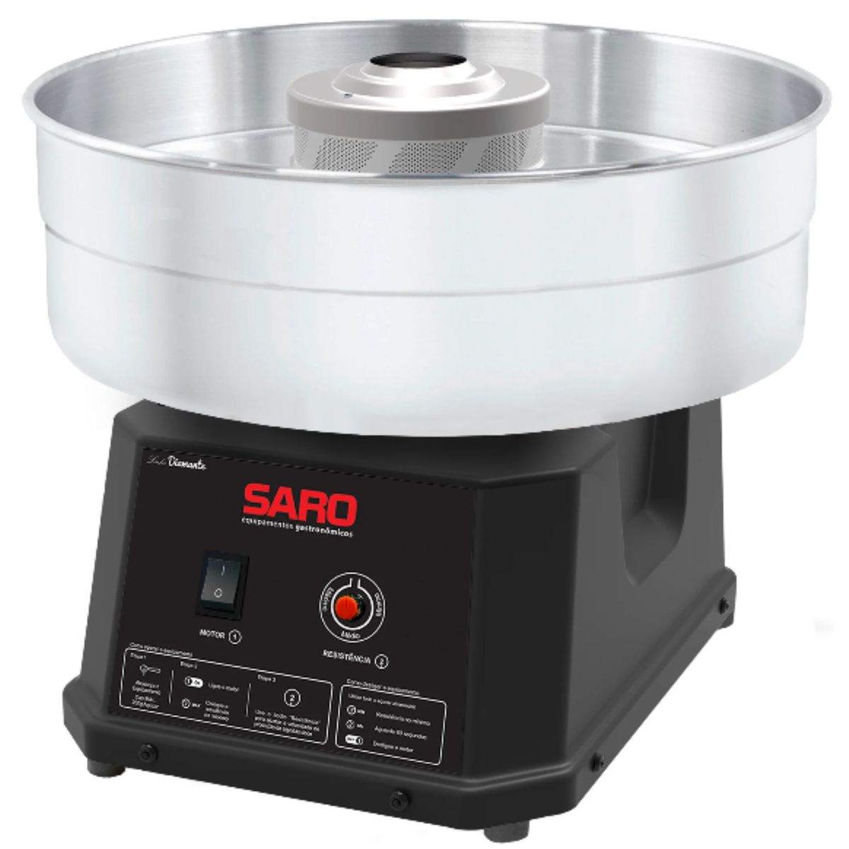 Maquina De Algodao Doce Profissional Inox Ad Bivolt Saro