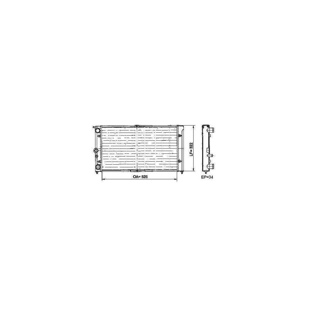 Radiador Valeo 6TA021A Ford Versailles/Royale, VW Santana/Quantum