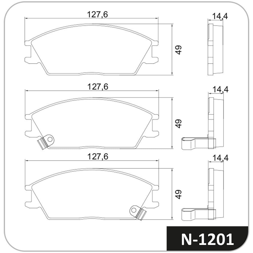 Pastilha de Freio Cobreq N-1201 Jac J3, Hyundai Excel/Accent