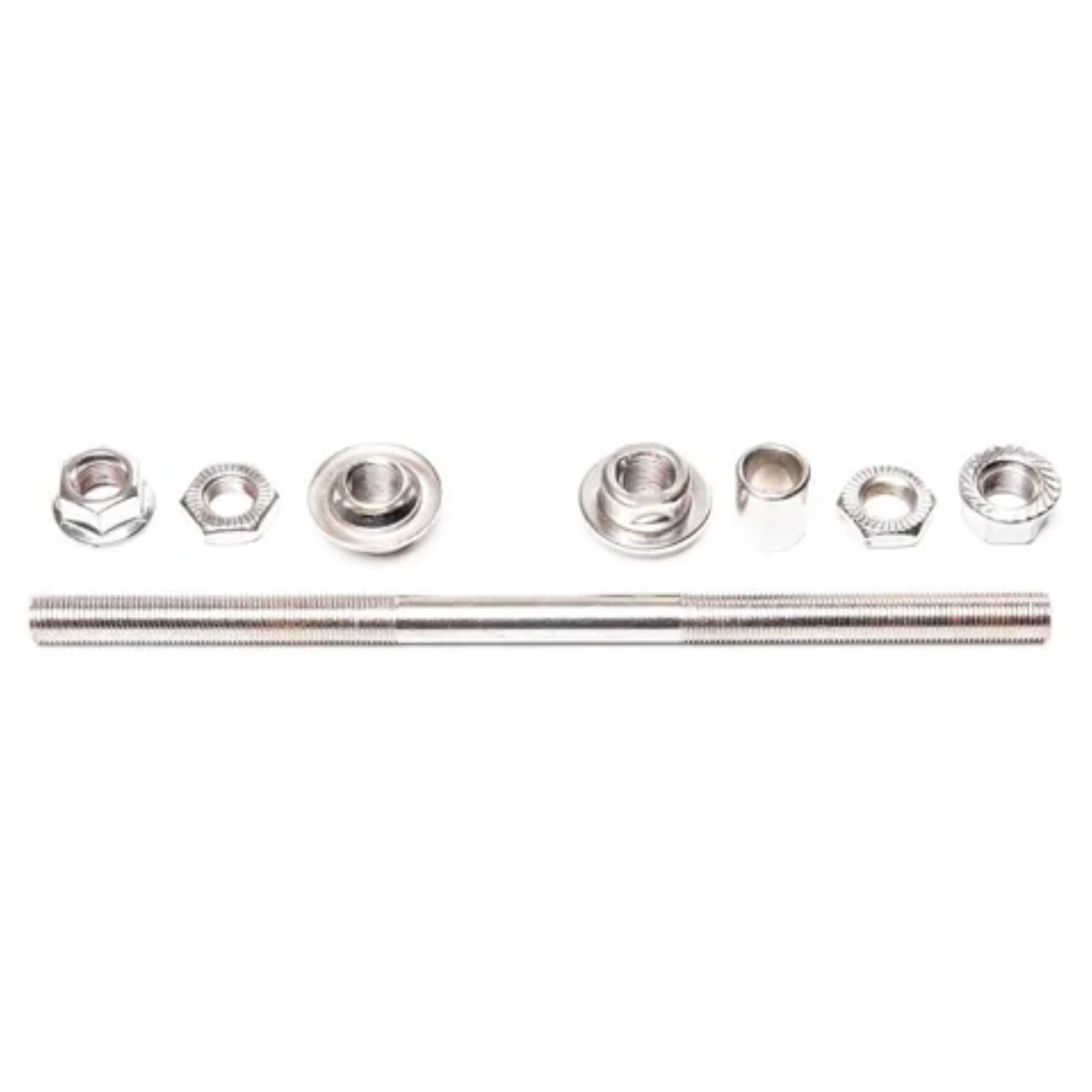 Eixo Traseiro 3/8 x 185mm Cromado com 8 Peças – Shengfu