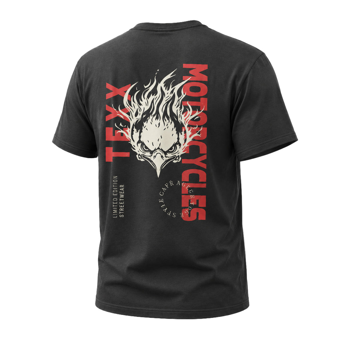 Camiseta Texx Garage Motor Preta Vermelho
