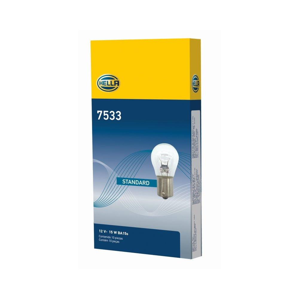 Lâmpada S-8 12v 15w Ba15s P22w Hella 7533 Caixa com 10 Universal Automovéis e Utilitários Leves/Ônibus/Motos/Caminhões/Máquinas Agrícolas
