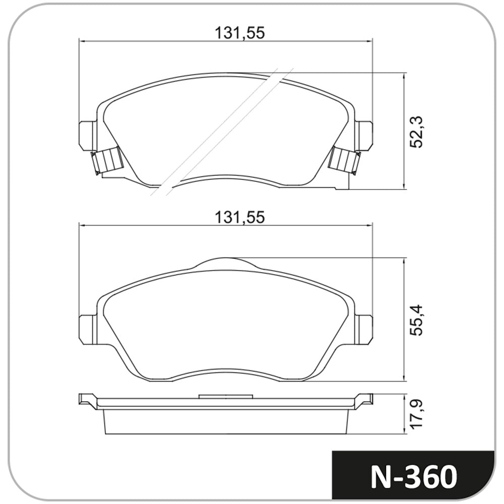 Pastilha de Freio Cobreq N-360 GM Corsa/Montana/Classic