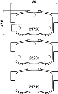Pastilha de Freio Cobreq N-1372C Honda Civic/Prelude/Legend/Accord, Hyundai Accent, Acura Legend/Nsx, Suzuki Swift/SX4, Gwm Haval H6