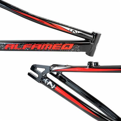 Quadro 16 Alfameq, Alumínio 6061, Azul, Brilhante, com Garfo e Guidão, Aço, Rosa, para Freio V-brake – Jogo – foto 2