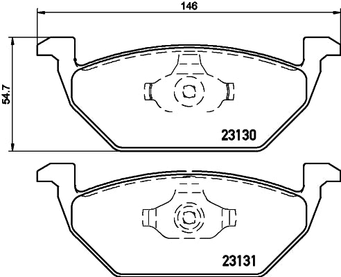Pastilha de Freio Cobreq N252 VW Polo/Fox/Gol/Spacefox/Spacecross/Bora/UP!/Saveiro/Golf/Polo Sedan/Voyage/Crossfox/Virtus/New Beetle/Tera, Audi A3/A1
