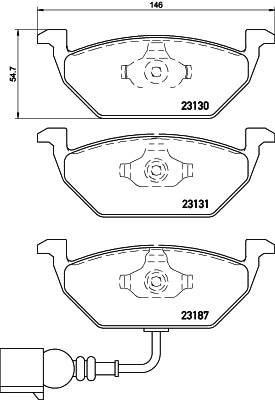 Pastilha de Freio Cobreq N-254 VW Polo/Golf/Bora/Crossfox/Jetta/Polo Sedan/Polo Classic/New Beetle, Audi A3