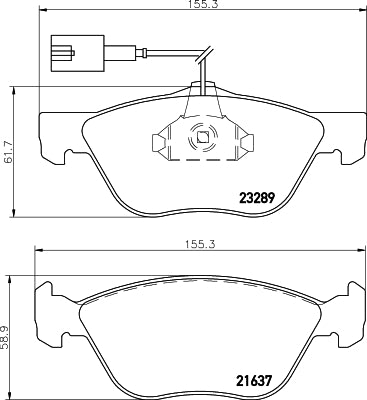 Pastilha de Freio Cobreq N-534 Alfa Romeo 147/Spider/156/155/145, Fiat Marea Weekend/Marea