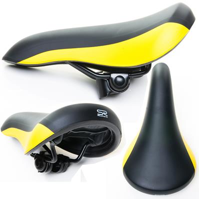 Selim Bicolor Preto/Amarelo, Com Carrinho, 278x159mm, 484g, Selle Royal