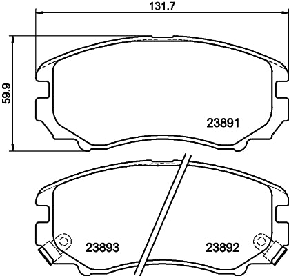 Pastilha de Freio Cobreq N-1231C Hyundai Tucson/Sonata/Azera, Kia Sportage/Magentis/Cadenza/Soul