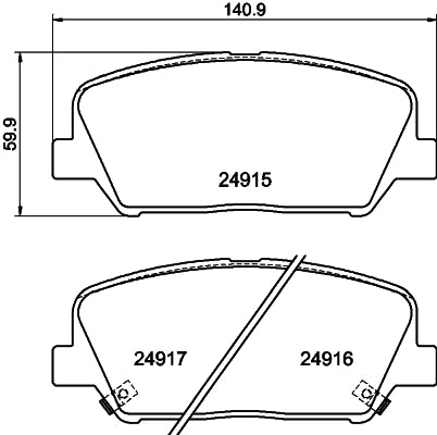 Pastilha de Freio Cobreq N-2005 Hyundai Azera, Kia Optima
