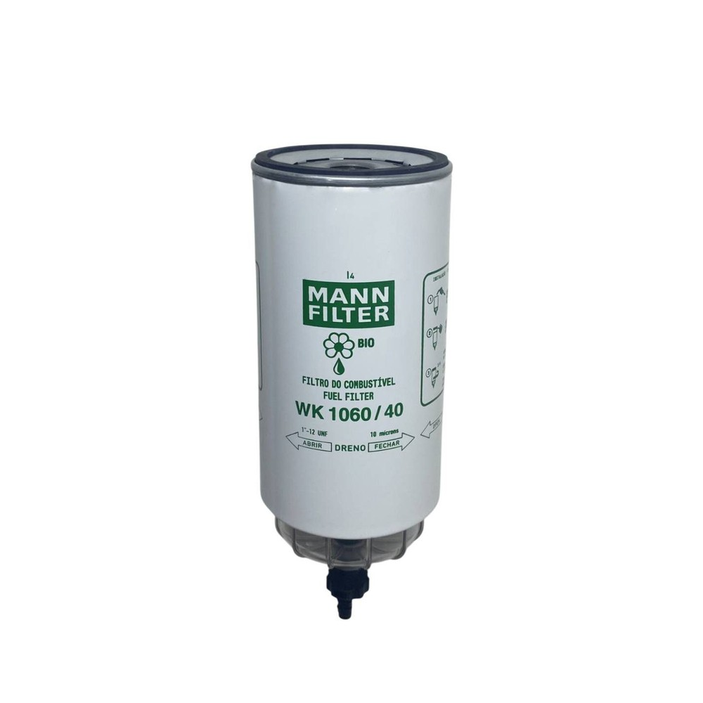 Filtro Blindado Combustível Biodiesel Mann-filter WK1060/40 Mercedes Actros/Accelo/Atego/Atron/Axor/L 1418 EL/L 1218 EL/OH 1518/O 500, Alfa Romeo 159