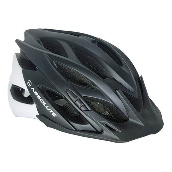 Capacete Ciclismo Absolute Wild Com Sinalizador Pto/Bco M/G