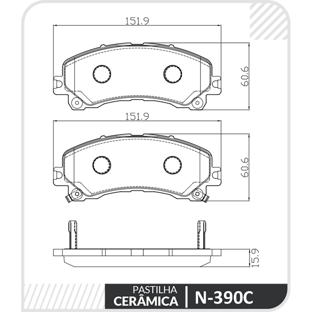 Pastilha de Freio Cobreq N-390C GM S10/Trailblazer