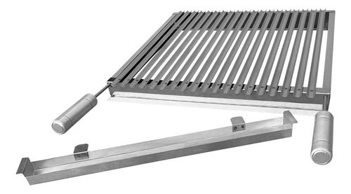 Grelha Para Churrasco Picanheira  40x45 Cm Aço Inox