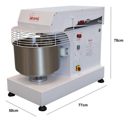 Amassadeira Espiral 25kg 2,5 Cv 2 Velocidades Trifásica 380v