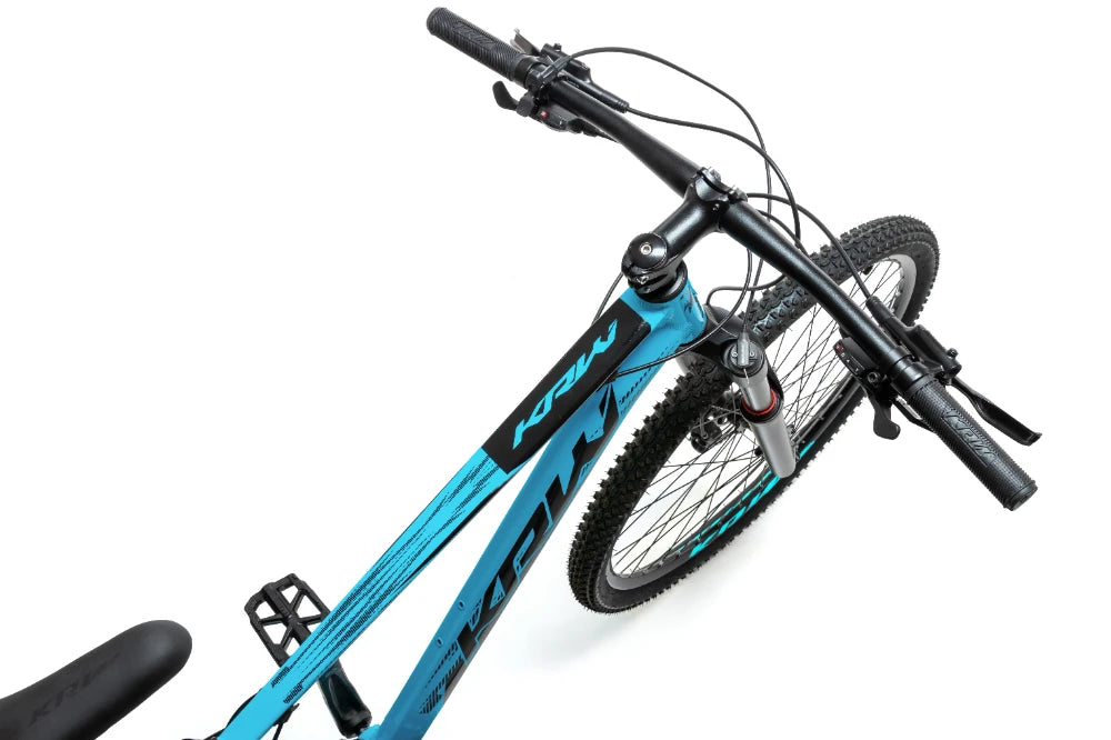 Bicicleta 29 Alumínio Shimano CUES 18v Freio Hidr. Trava guidão W18 Azul/Preto 15.5" – foto 3