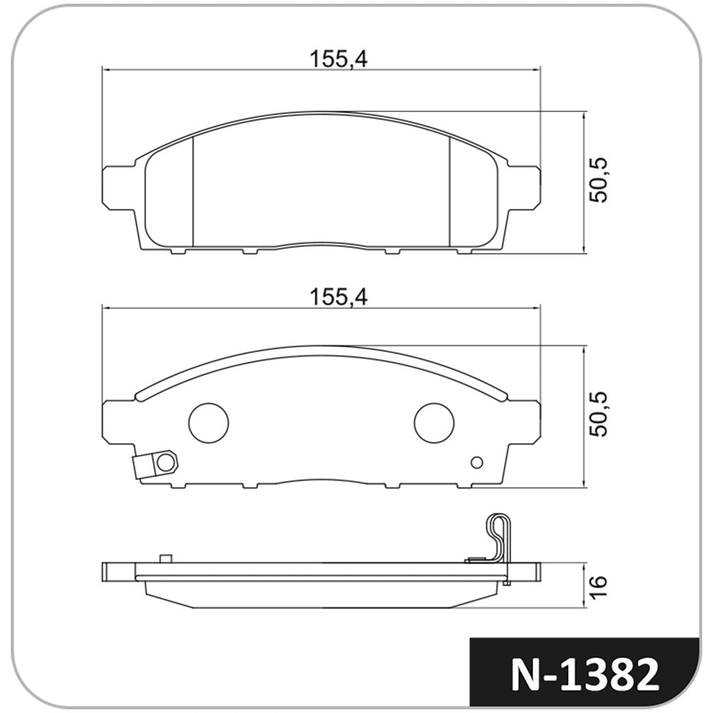 Pastilha de Freio Cobreq N-1382 Mitsubishi Pajero/L200
