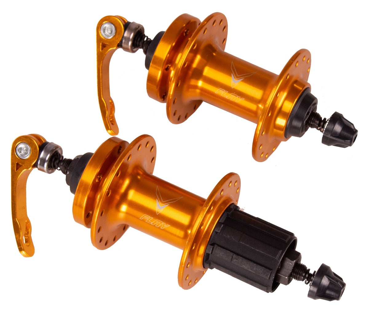 Par De Cubo Mtb Flay 32 Furos Rolamentado Alumínio K7 Dourado – foto 2