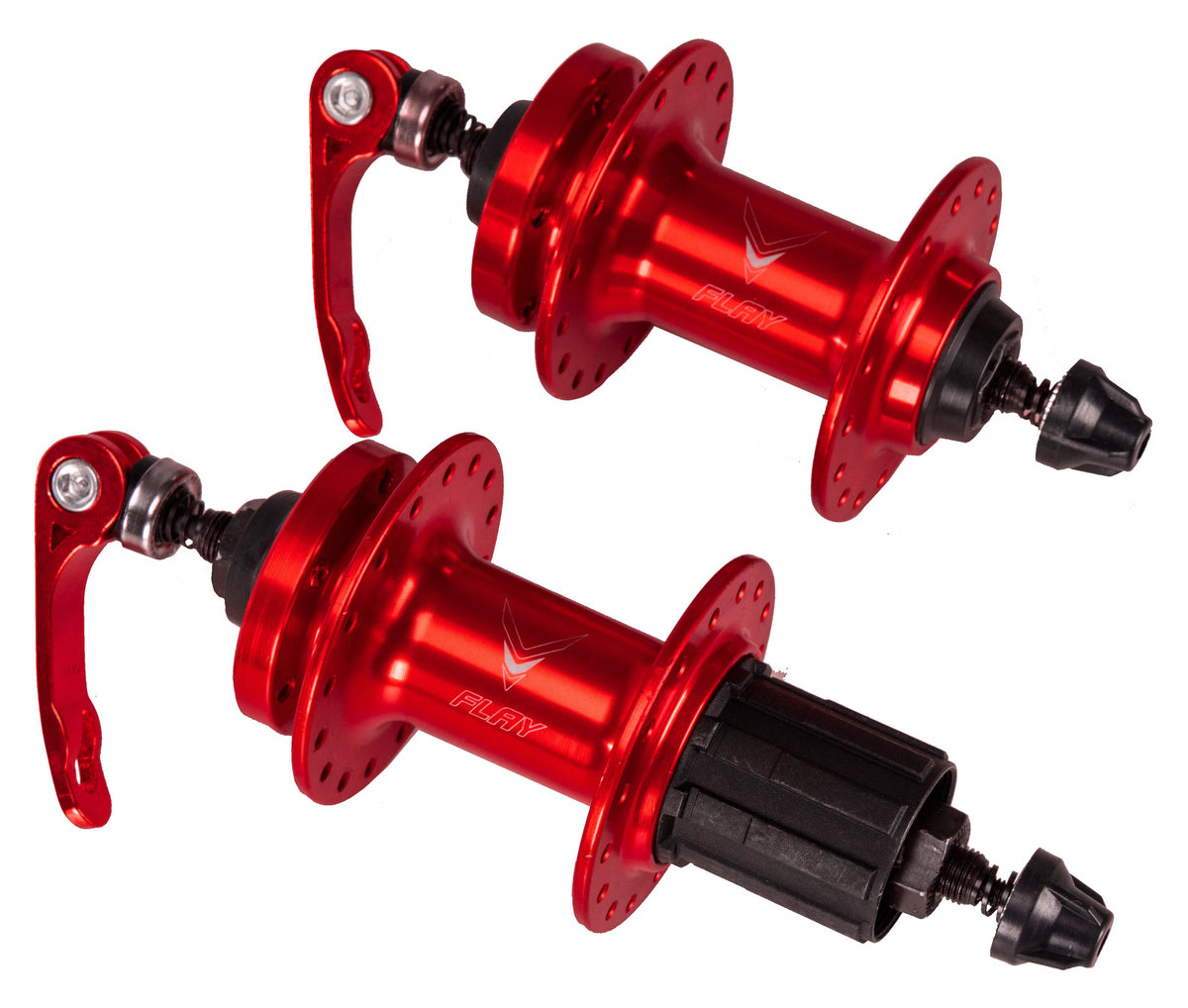 Par De Cubo Mtb Flay 32 Furos Rolamentado Alumínio K7 Vermelho – foto 2