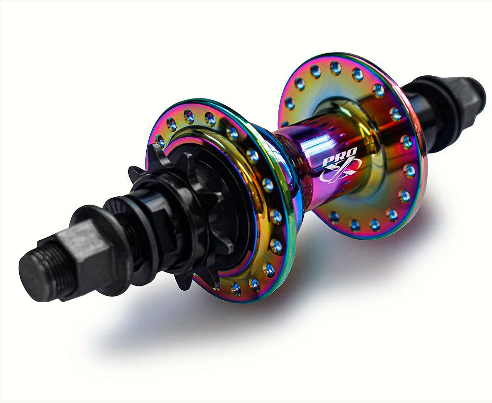 Par cubo pro-x bmx 36f cog 9d - eixo t 14mm - diant 3/8 - camaleão – foto 4