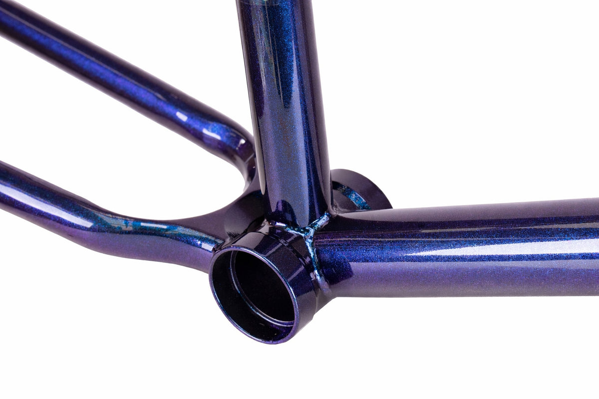 Quadro e garfo cr-mo defender 21" 2025 - camaleao azul - bmx profissonal – foto 2