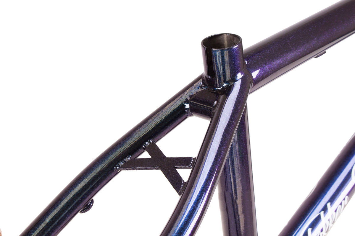 Quadro e garfo cr-mo defender 21" 2025 - camaleao azul - bmx profissonal – foto 5