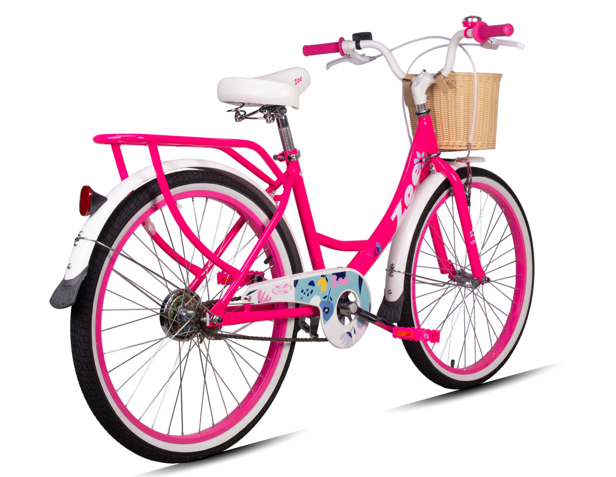 Bicicleta Aro 24 Retro Pro-X Zoe Pneu com Fixa - Rosa Neon – foto 6