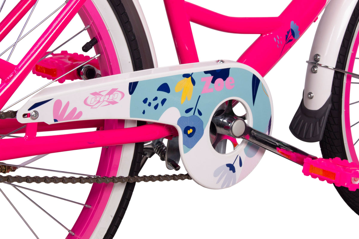 Bicicleta Aro 24 Retro Pro-X Zoe Pneu com Fixa - Rosa Neon – foto 7