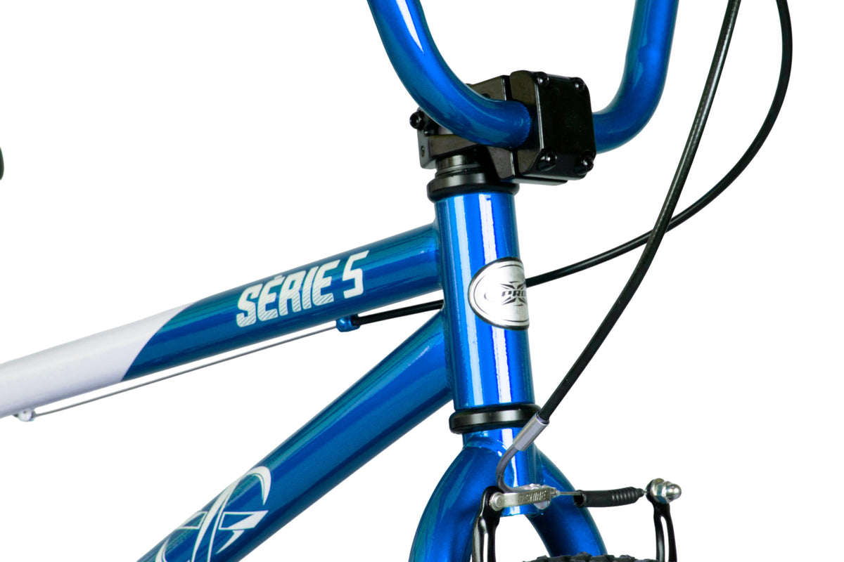 Bicicleta Bmx Aro 20 Retro ProX Serie 5 Pneu Balão Azul Branco – foto 5