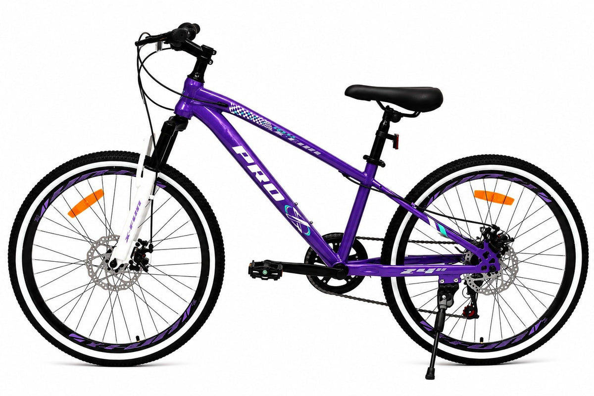 Bicicleta aro 24" pro-x x-fun freio a disc - mtb cor:roxo – foto 2