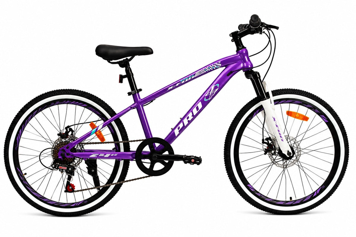 Bicicleta aro 24" pro-x x-fun freio a disc - mtb cor:roxo – foto 3