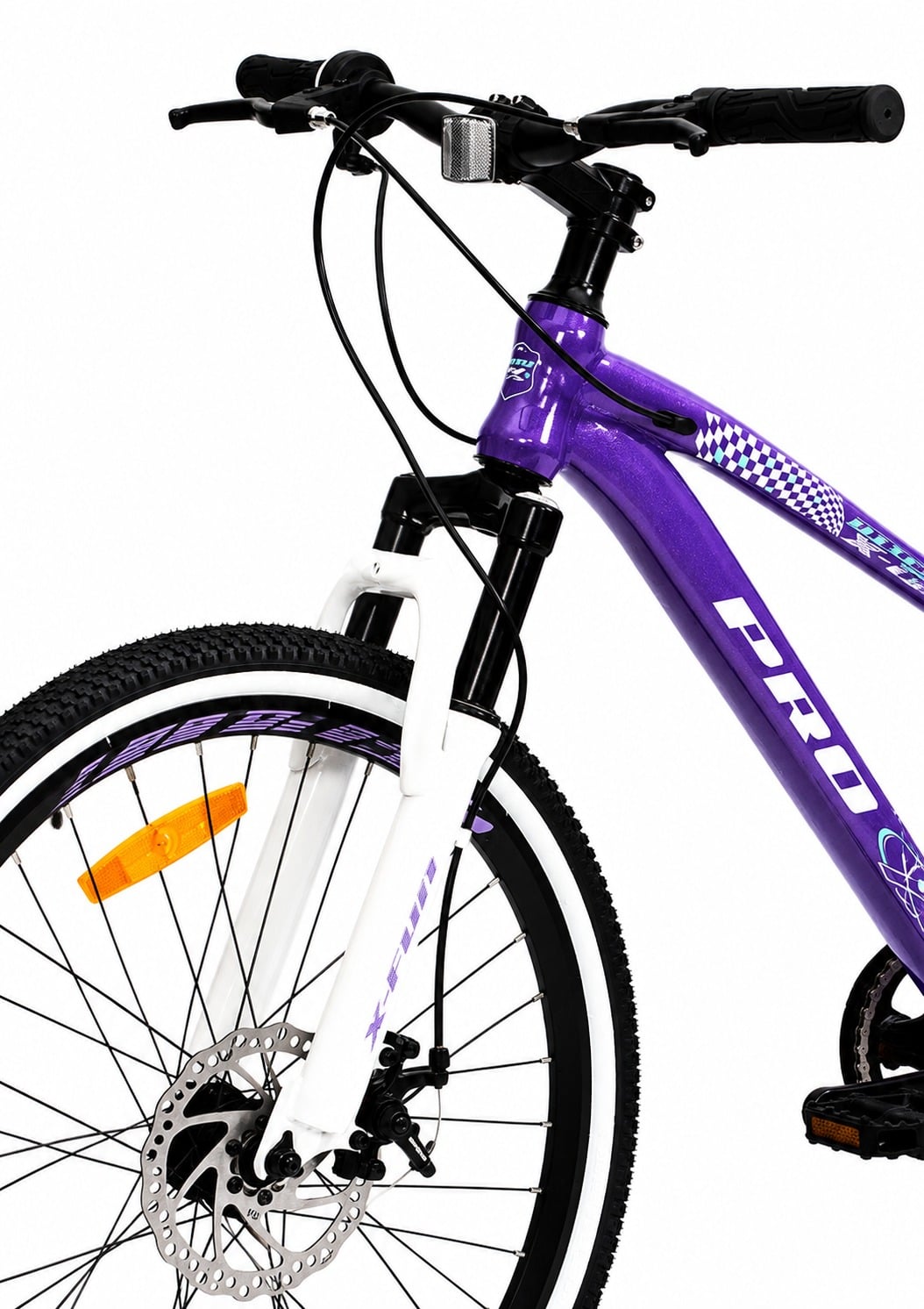 Bicicleta aro 24" pro-x x-fun freio a disc - mtb cor:roxo – foto 4