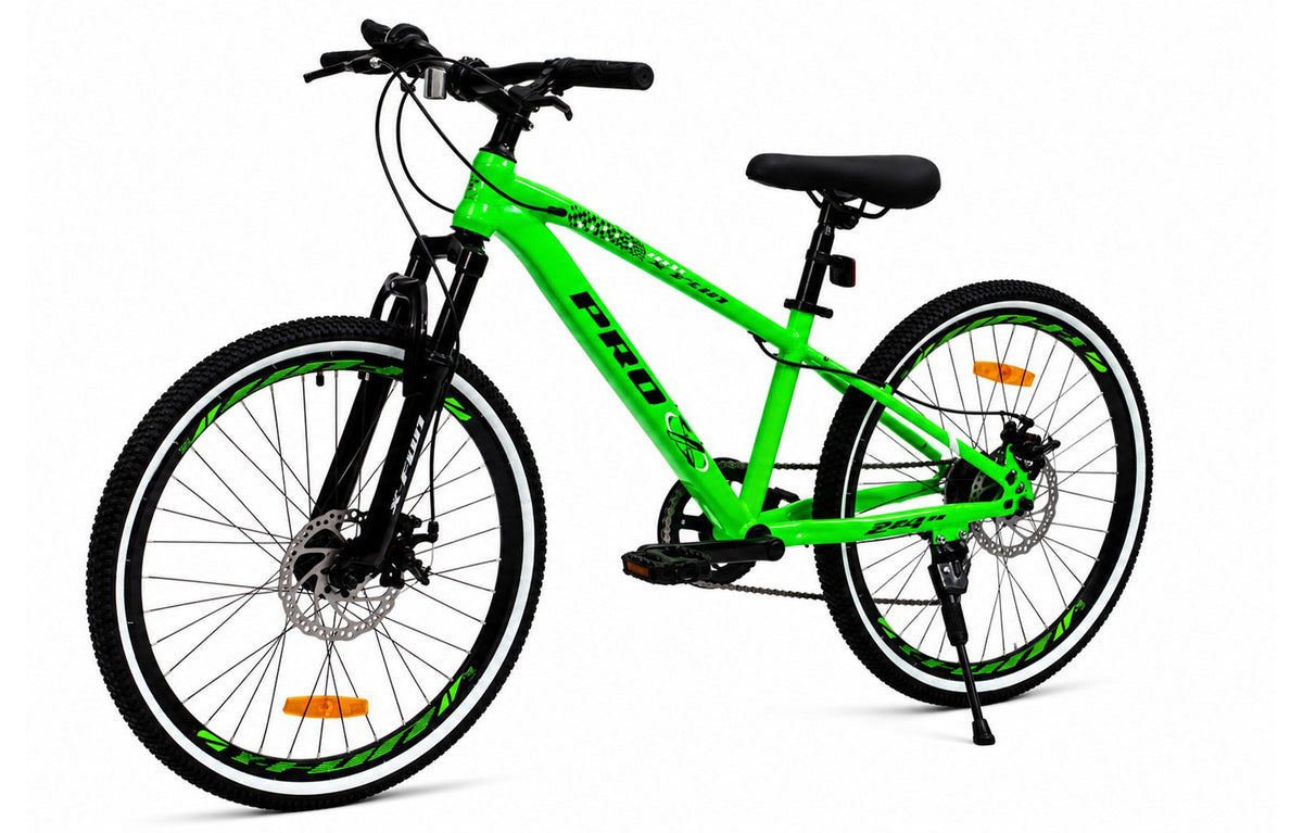 Bicicleta aro 24" pro-x x-fun freio a disc - mtb cor:verde – foto 4