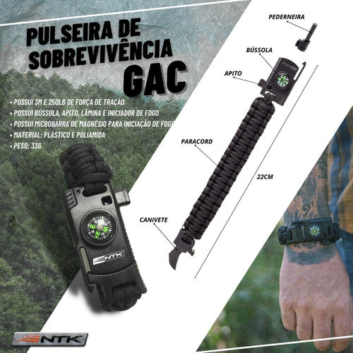 Pulseira Paracord Gac - Ntk