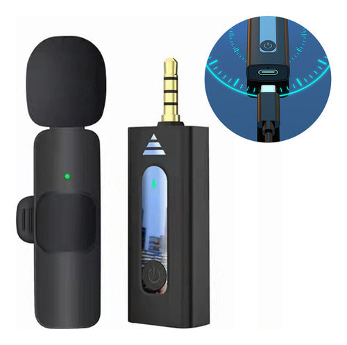Microfone Lapela Sem Fio Profissional Mini Portátil Youtuber