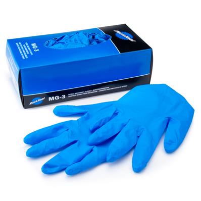 Luva, Nitrilica, Park Tool Mg3, Material Nitrilíco Resistente Óleos / solventes, Ideal para Manutenção da Bicicleta, M, 100 Unidades – Caixa – foto 1