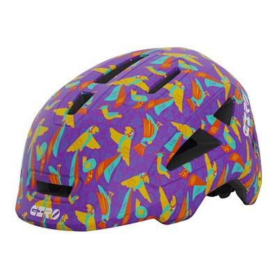 Capacete Giro Scamp II - Roxo/Aves, In-Mold, Roc Loc Jr. - PP (45-49cm)