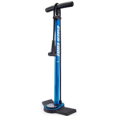Bomba de Chão, Park Tool Pfp-1,60 Psi, Aço / composite, com Manômetro, Presta / schrader, Azul – foto 1