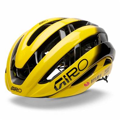 Capacete, Giro Aries Spherical Visma 2026, Preto / amarelo, 24 Entradas de AR, In-mold, Ajuste Roc Loc 5+ Air, Spherical By Mips – foto 1