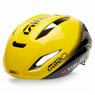 Capacete, Giro Eclipe Pro Spherical Visma 2026, Preto / amarelo, 14 Entradas de AR, In-mold, Ajuste Roc Loc 5+ Air, Spherical By Mips – foto 1