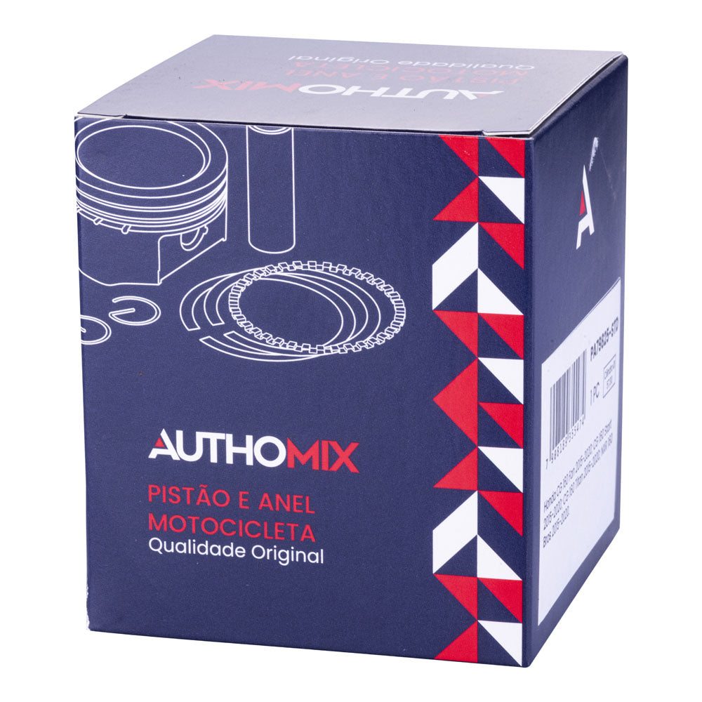 Pistão e Anel Authomix PA79825-STD Honda CG 160 Start/NXR 160 Bros/NXR 160 Bros Esdd/CG 160 Cargo/CG 160 Titan/CG 160 Fan
